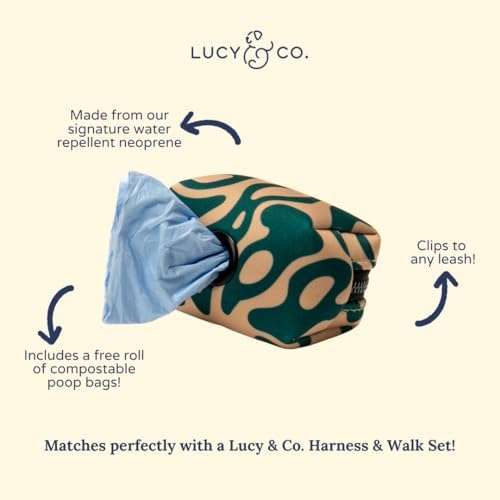Lucy & Co. x Parks Project Geyser Dog Poop Bag Holder and Dispenser, Clips to Leash, Water-Repellent Neoprene, Includes Refill Roll - Image 3