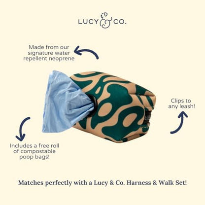 Lucy & Co. x Parks Project Geyser Dog Poop Bag Holder and Dispenser, Clips to Leash, Water-Repellent Neoprene, Includes Refill Roll - Image 3