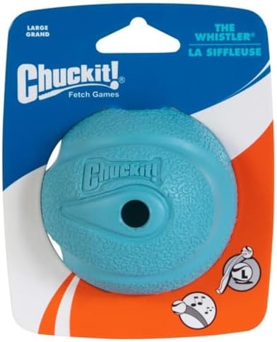 Chuckit! The Whistler Ball Dog Toy, Large 3 Inch, for Dogs 60-100 Pounds by Chuckit