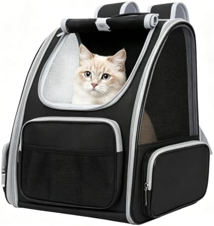 Cat Backpack Carrier Breathable Pet Travel Bag for Kitten Dogs Bunny by BEIKOTT