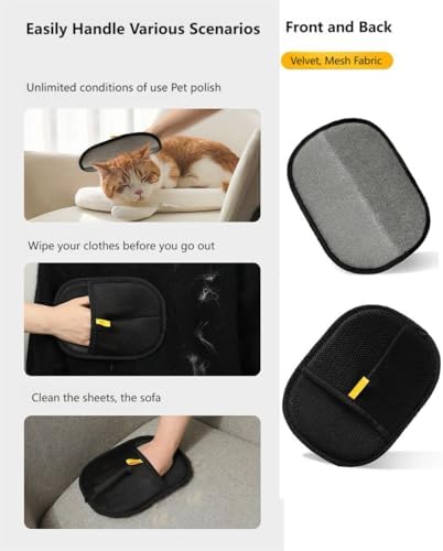 MEDB Pet Hair Remover, Electrostatic Pet Hair Removal Glove, Reusable Cat & Dog Hair Remover for Couch, Furniture, Carpet, Curtain, Upgraded Animal Fur Removal Tools, Cat Grooming Gloves-1 PCS - Image 6