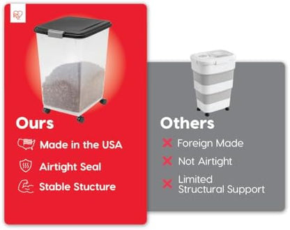 IRIS USA Dog Food Storage Container, Up to 54 lbs, Black, Made in USA - Image 4