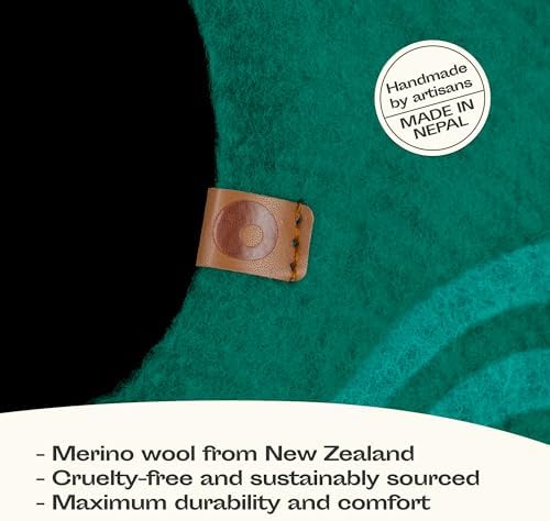 MEOWFIA Cat Cave - Merino Wool Bed for Indoor Cats (Emerald, Medium) - Image 3