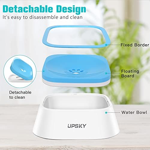UPSKY 35oz No-Spill Pet Water Bowl, Slow Water Feeder for Dogs and Cats - Image 2