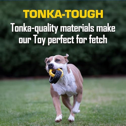 Tonka 3-Ring Tug Outdoor Dog Toy, 10.5 Inch Ring Dog Tug Toy for Medium and Large Breeds, Black/Yellow - Image 5
