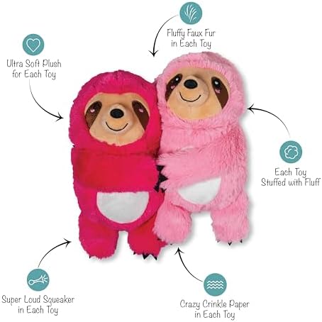 Fringe Studio Plush Dog Toy, 2 Pieces Set, Cuddle Buds, Petshop Collection (312063) - Image 2