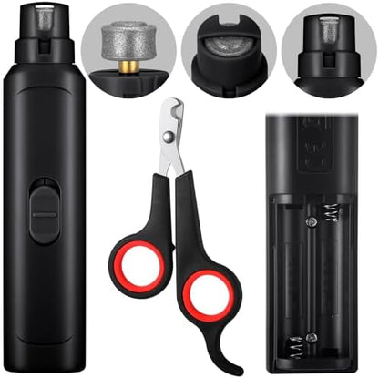 Lasnten 2 Pcs Bird Nail Grinder with Clipper Bird Nail Trimmer File Pet Grooming Tool for Parrot Budgerigars Parakeets Myna Conure Finches Lovebirds(Black) by Lasnten