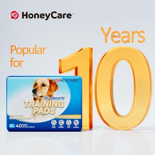 HONEY CARE All-Absorb, X-Large 28" x 34", 40 Count, Dog and Puppy Training Pads, Ultra Absorbent and Odor Eliminating, Leak-Proof 5-Layer Potty Training Pads with Quick-Dry Surface, Blue - Image 4