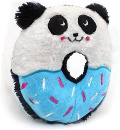 ZippyPaws Donutz Buddies Interactive Pet Toys - Donut Dog Hide and Seek Toy, Puppy Toys, Colorful Squeaky Dog Toys, Panda (ZP1035)