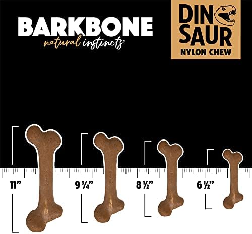 Pet Qwerks Dinosaur BarkBone - Nylon Dog Bone for Aggressive Chewers - Bacon Flavor - 9.75" - Image 6