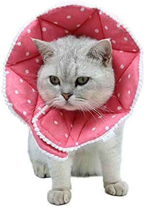 Adjustable Dog Cat Cone,Soft Recovery Cat Cone Collar,Dog Protective Collar for Cats and Puppy Surgery,Pink,Small - Image 6