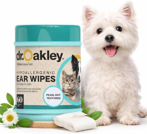 Dr. Oakley Soothing Dog Ear Wipes Cleaner for Dogs & Cats, Dog Ear Wipes for Cleaning by Unknown