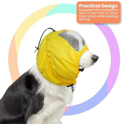 Nanaki Adjustable Shower Caps for Dogs Ears Dog Ear Covers for Bath, Shower Cap Reusable Waterproof Ear Covers for Dogs, Dog Ear Protection for Bath Dog Bath Ear Protection Bathing Grooming Swimming - Image 3