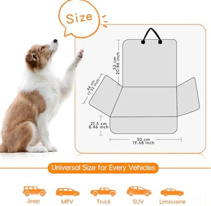 Dog Car Seat Cover for Front Seat, Waterproof & Scratch-Proof Pet Seat Protector, Nonslip Car Seat Cover for Dogs, Universal Fit for Cars, Trucks & SUVs, Standard Size - Image 2
