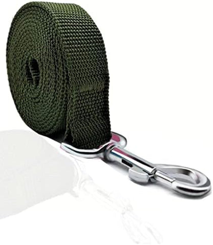 TAIAN 4FT/5FT/6FT Strong Dog Leash, Nylon Dog Leashes for Small Medium Large Dogs (3/4 in x 5 ft, Green) by TAIAN