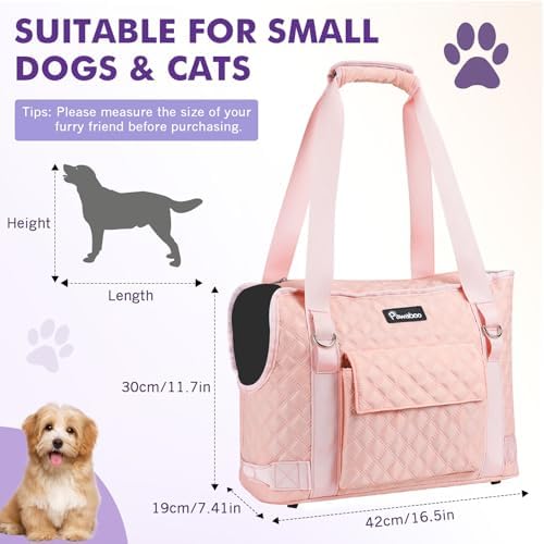Pawaboo Dog Purse Carrier for Small Dogs with Pocket,Up to 11Lbs - Image 2