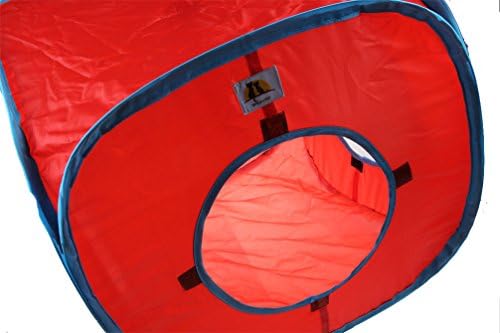 emours Cat Play Cube Collapsible Tunnel Cat House Toys,with 4 Balls, Red (Pack of 2) - Image 3