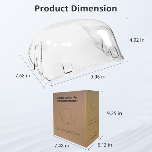 Rear Cover for Automatic Microchip Cat Pet Feeder - Prevents Persistent Pet from Getting Food from The Back of The Feeder - Image 7