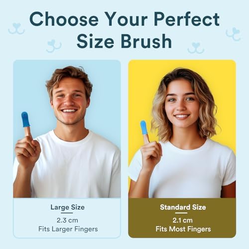 Jasper Large Dog Toothbrush, 360 Degree Pet Tooth Brushing Kit, Cat Toothbrush, Canine Dental Care & Teeth Cleaning Kit, Pet Finger Tooth Brush, Use with Dog Toothpaste, 2-Pack Navy-Blue Large - Image 6
