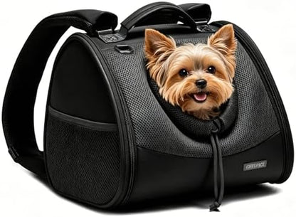 Small Dog Cat Chest Carrier Backpack,Adjustable Ventilated Front Facing Backpack Carrier for Small Dogs Cats Puppy,Airline Approved Lightweight Doggy Backpack for Travel Hiking Outdoor by NALIYOUHU