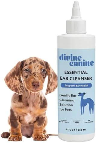 Dog Ear Cleaner - Ear Wash Solution & Wax Drops - 8 Fl Oz by DivineCanine