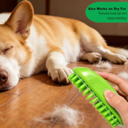 Rubber Curry Brush for Short Haired Dogs, Gentle Curry Comb - Image 5