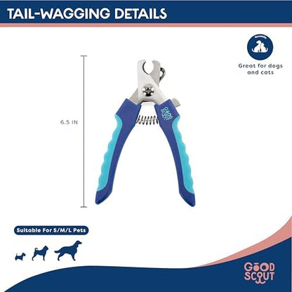 Good Scout Large Pet Nail Clippers, Best Dog Nail Trimmers & Cat Nail Trimmers, Non-Slip Handle Canine Nail Clippers with Stainless Steel Strong Blades for Quick & Easy Nail Trimming, 6.5-Inch - Image 6