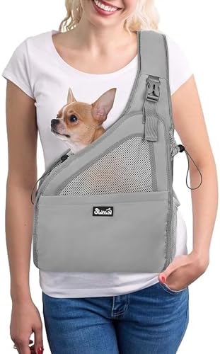 Lukovee Pet Sling, Hands Free Hard Bottom Papoose for Puppy Small Dogs by Lukovee