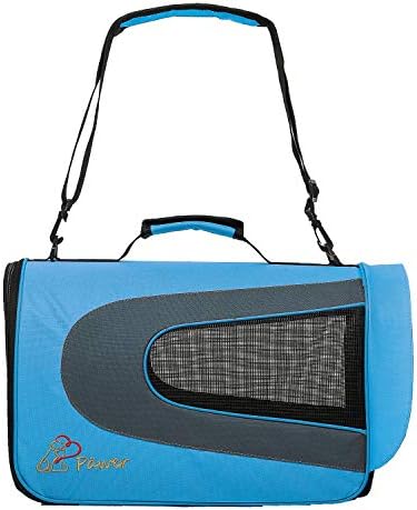 Pawer 18” x 11”x 11” Soft-Sided Foldable Airline Approved Pet Carrier for Cat, Puppy and Small Dog, Washable 600D Oxford Fabric, with Handle and Strap for Carry, Multiple Colors Available by P%C3%84WER