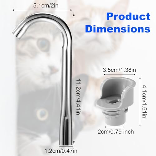 Cat Water Fountain Spout and Spout Holder for 108oz/3.2L and 84oz/2.5L - Image 2