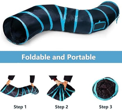 Cat Tunnel, Cat Tunnels for Indoor Cats, S-Shape Foldable Cats Cave - Image 2