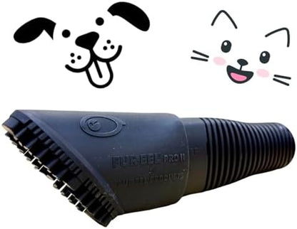Buff Brite Fur Remover PRO II (2.0) with Fang Adapter - Dog and Cat Grooming Tool, Vacuum Attachment for Pet Hair Removal by BuffBrite