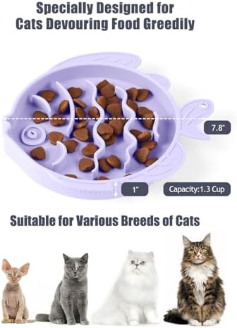 Coomazy Slow Feeder Cat Bowl Silicone Pet Puzzle Feeder for Slow Eating - Image 4