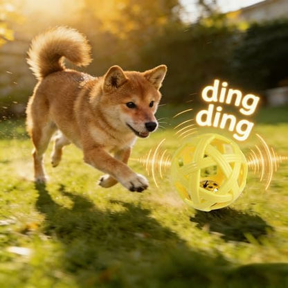 Dog Ball Toy with Bell for Small Dogs& Puppy, Small Dog Ball for Boredom Relief & Teething, TPR Chew Resistant Interactive Fetch Toy. - Image 3