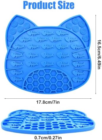 Lick Mat for Dogs and Cats, Anxiety Relief Licking Pad, Boredom Reducer, Snuffle Mat, Keeps Pets Busy, Perfect for Bathing and Grooming, 1 Pack (1Pack Light Blue) - Image 2