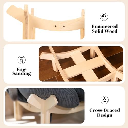 CHEERHOME PETS Elevated Cat Bed for Indoor Cats Couch Sofa Flower - Image 6