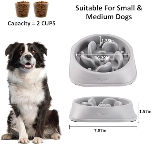 YINEYA Slow Feeder Dog Bowls, Pet Supplies That Slow Down Eating, Pet Food Bowls, Maze Dog Puzzle Feeder for Medium Breed - Image 5