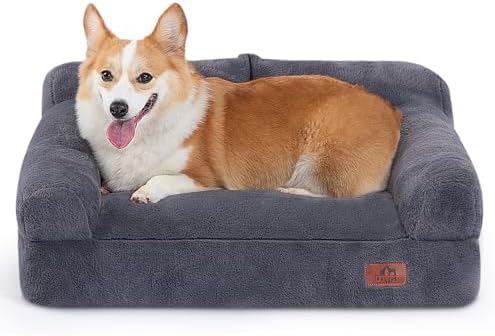 Hollypet Medium Dog Large Cat Bed Puppy Couch Beds for Pets up to 35 lbs - Image 2