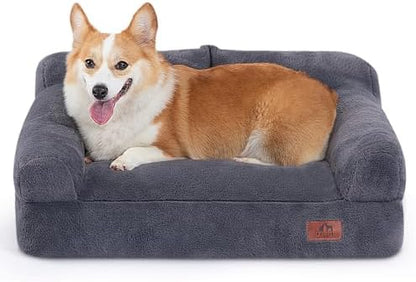 Hollypet Medium Dog Large Cat Bed Puppy Couch Beds for Pets up to 35 lbs - Image 2