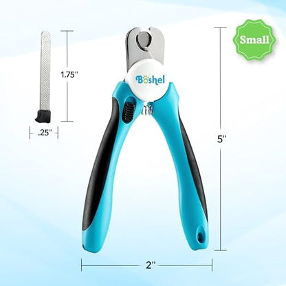 Boshel Dog and Cat Nail Clipper with Safety Guard, Razor-Sharp Toenail Cutter with Nail File, Ideal for Smaller Pets - Image 2