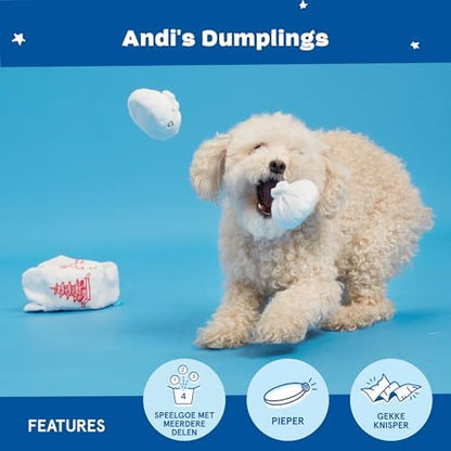 BarkBox Andi's Dumplings 4-in-1 Interactive Plush Dog Toy - Image 4