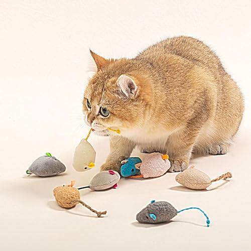 BWESOO 5Pcs Blue Catnip Toy, Catnip Toys Balls, Teaser Toy Mouse Shape Interactive Lightweight Relieve Boredom Pet Teething Toy Cat Supplies Blue Interested Catnip Toys - Image 6