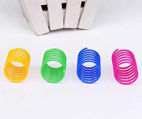 ISMARTEN Cat Spring Toy (60 Pack), Cat Kittens Toys Plastic Coil Spiral Springs for Swatting, Biting, Hunting, and Active Healthy Play (Random Color) - Image 6
