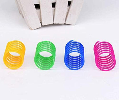 ISMARTEN Cat Spring Toy (60 Pack), Cat Kittens Toys Plastic Coil Spiral Springs for Swatting, Biting, Hunting, and Active Healthy Play (Random Color) - Image 6