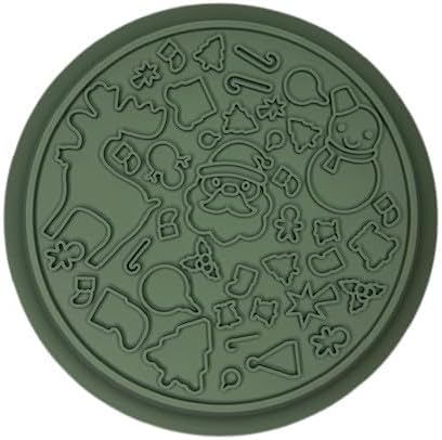 Snowman/Christmas 2-in-1 Silicone Slow Feeder & Licking Mat - BPA Free, Dishwasher Safe, 500ml Capacity, Perfect for Dogs & Cats (Sage Green)