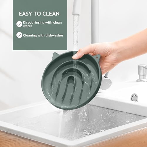 Coomazy Slow Feeder Cat Bowl Silicone Pet Puzzle Feeder for Slow Eating - Image 7