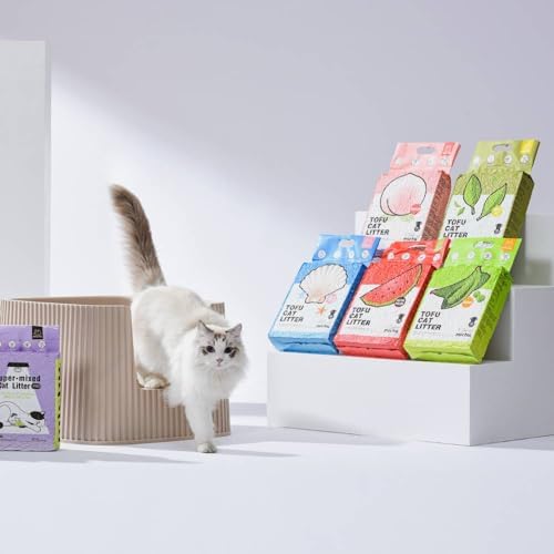 Michu Tofu Cat Litter Natural Clumping Tofu Cat Litter, Fast Clumping and Easily Scoop-able 5.5lb/88oz 5 Scents - Original, 6 Pack - Image 2