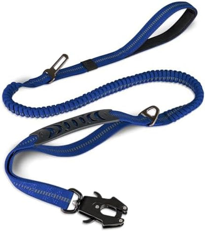 Joytale Tactical Bungee Dog Leash, Shock Absorbing No Pull, Navy Blue by Joytale
