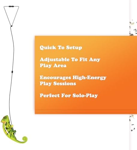 Meowijuana Jump 'n' Jamb Chameleon Door-Hanging Cat Toy | Refillable - Image 3