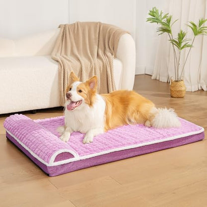 Orthopedic Large Dog Bed Pillow Pet Sofa Bed 36''X24'' Lilac - Image 2